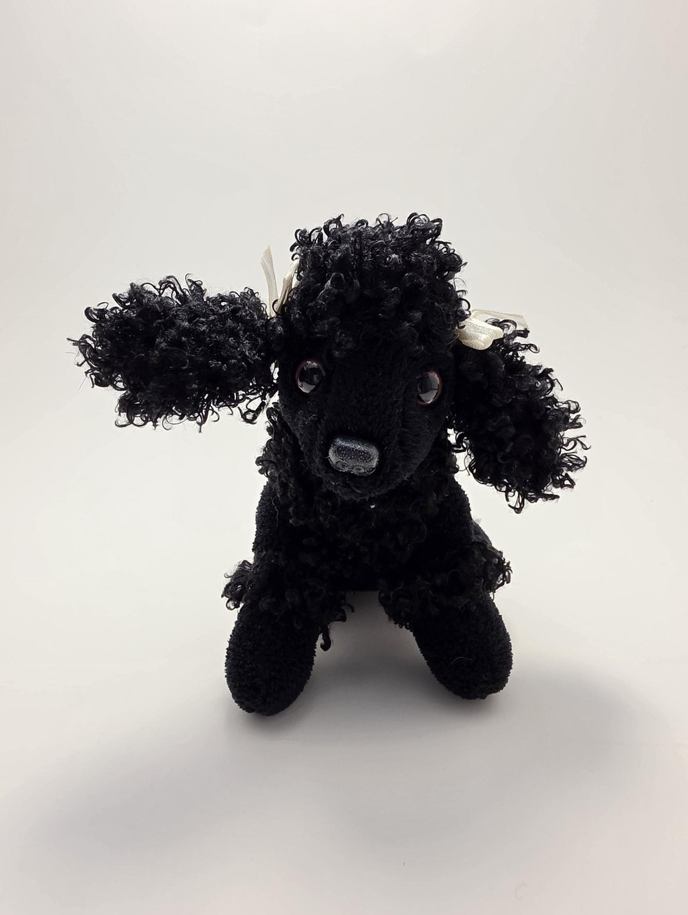 Aurora Vintage Black Poodle Dog Stuffed Animal Plush Bows (5 inch)